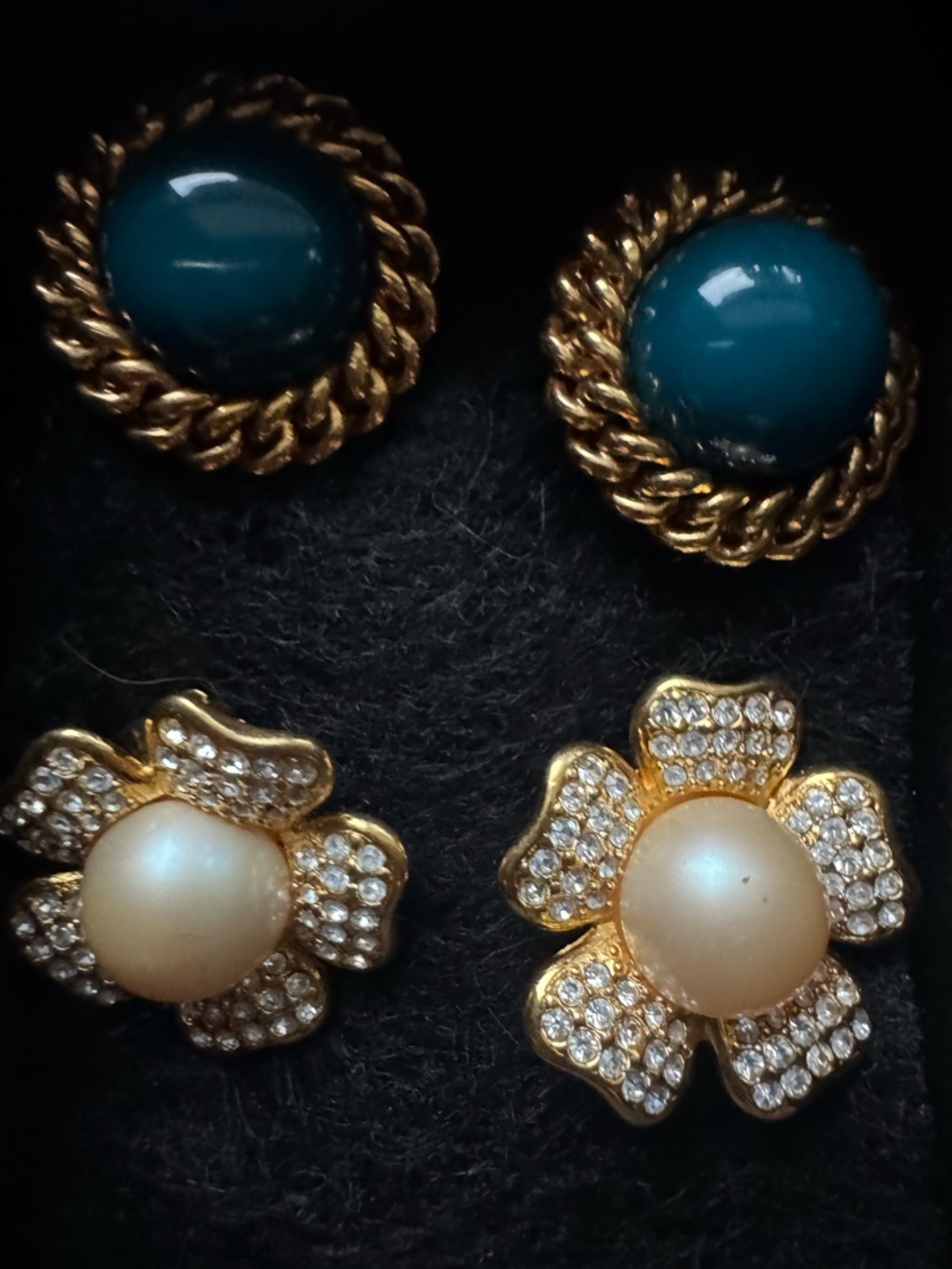 Joan Rivers Clip On Earrings Lot of 2